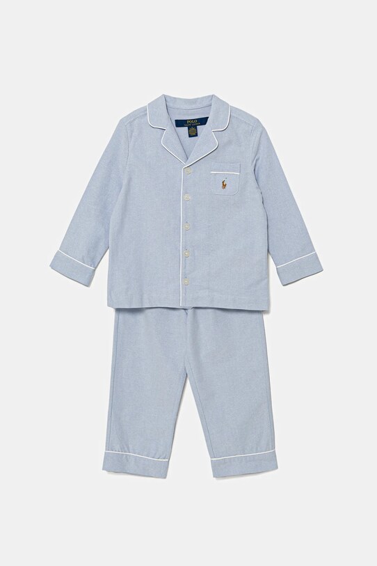 Детская хлопковая пижама Polo Ralph Lauren 2 шт комплект голубой 8P0193