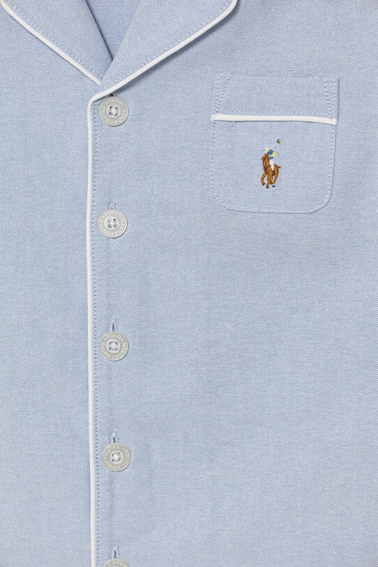 Детская хлопковая пижама Polo Ralph Lauren 2 шт голубой 8P0193