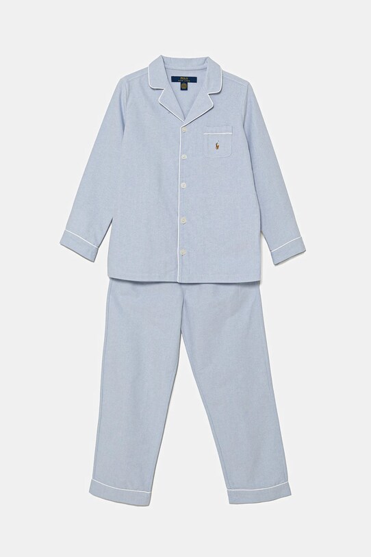Детска памучна пижама Polo Ralph Lauren комплект син 9P0193