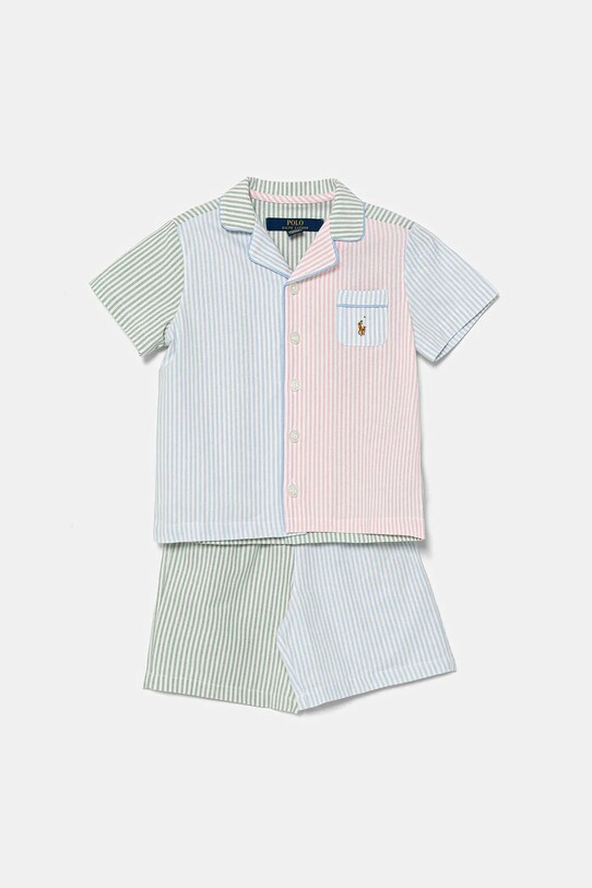Polo Ralph Lauren piżama bawełniana dziecięca komplet niebieski 8P0221