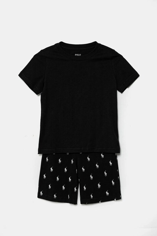 Polo Ralph Lauren pijamale de bumbac pentru copii cu modele negru 8P0250