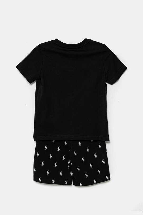 Polo Ralph Lauren pijamale de bumbac pentru copii 8P0250 negru SS25