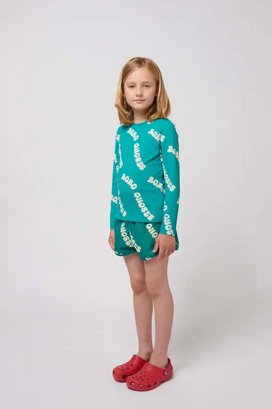 Bobo Choses longsleeve kąpielowy dziecięcy Wavy 125AC111 turkusowy