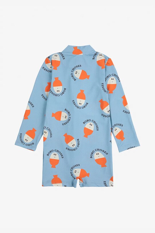 Мальчик Детский слитный купальник Bobo Choses Morning Egg 125AB103 голубой