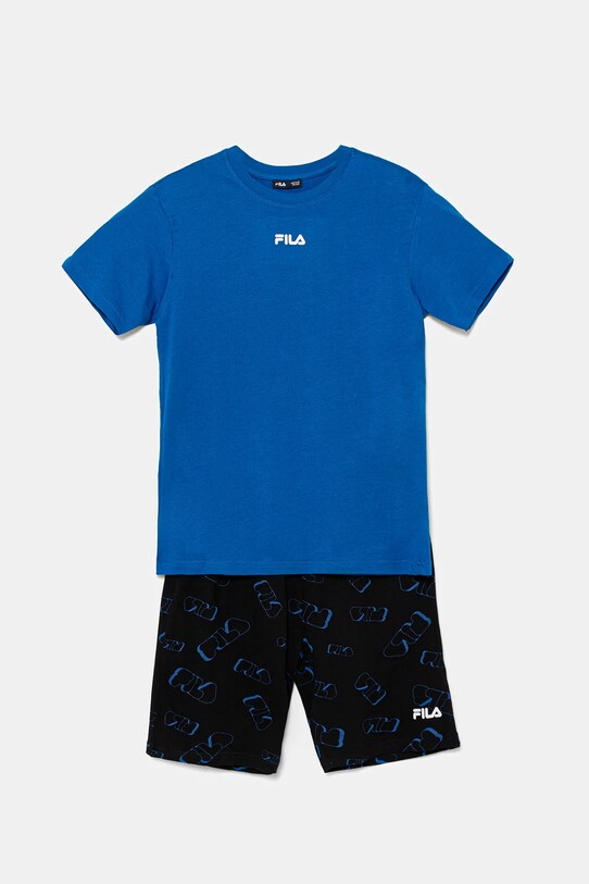 Fila piżama bawełniana dziecięca wzorzyste niebieski FPS7001
