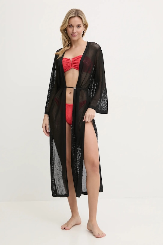 Calvin Klein cămașă de plajă Planet friendly negru KW0KW02743