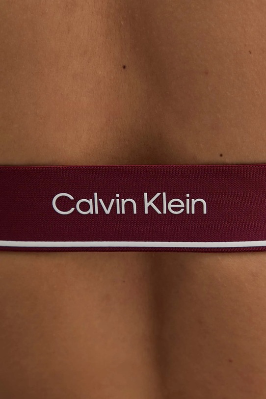 Jednodílné plavky Calvin Klein burgundské KW0KW02733
