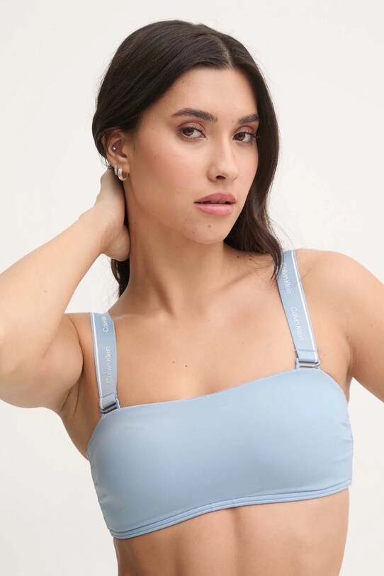 Plavková podprsenka Calvin Klein vrchný modrá KW0KW02731