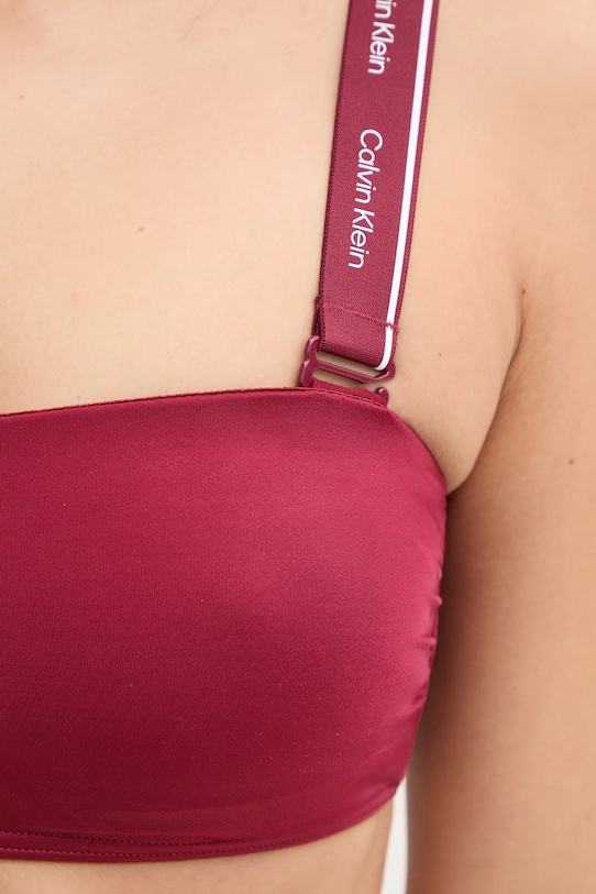 Plavková podprsenka Calvin Klein KW0KW02731 burgundské