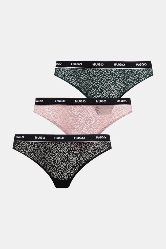 HUGO stringi 3-pack koronka czarny 50535265