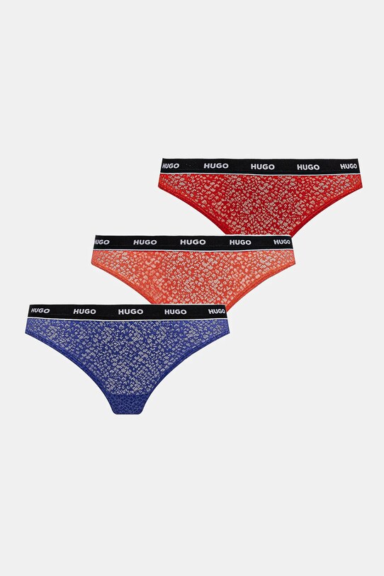HUGO stringi 3-pack koronka multicolor 50535265