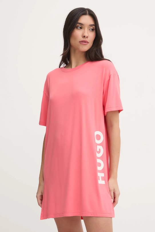 HUGO koszula nocna dzianina różowy 50522897