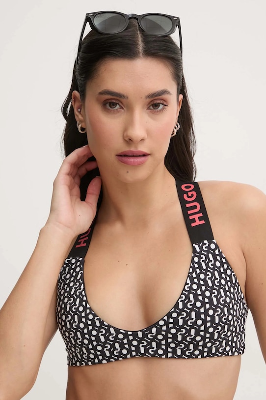 Купальний бюстгальтер HUGO легко ущільнена чорний 50534948