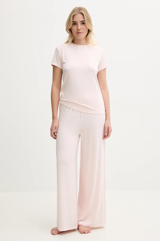 BOSS pantaloni de pijama 50535703 roz SS25