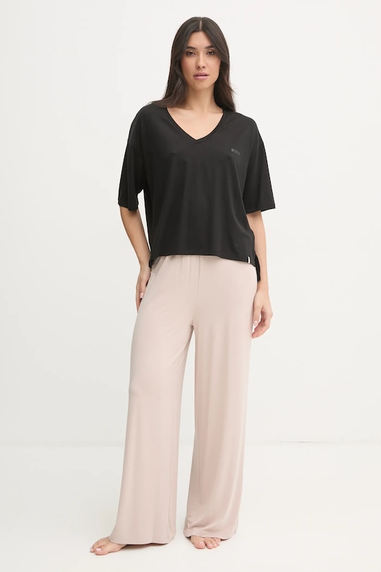 BOSS spodnie piżamowe 50535703 beżowy SS25