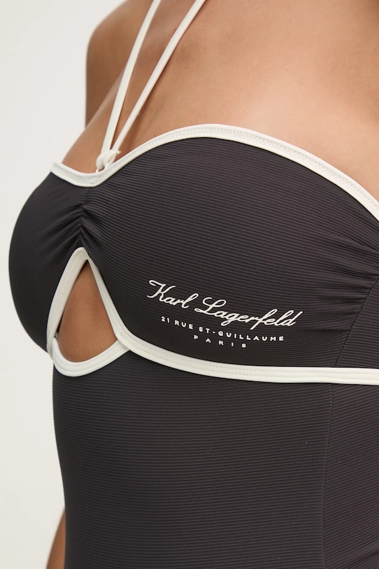 Karl Lagerfeld costum de baie dintr-o bucată negru A1W46031