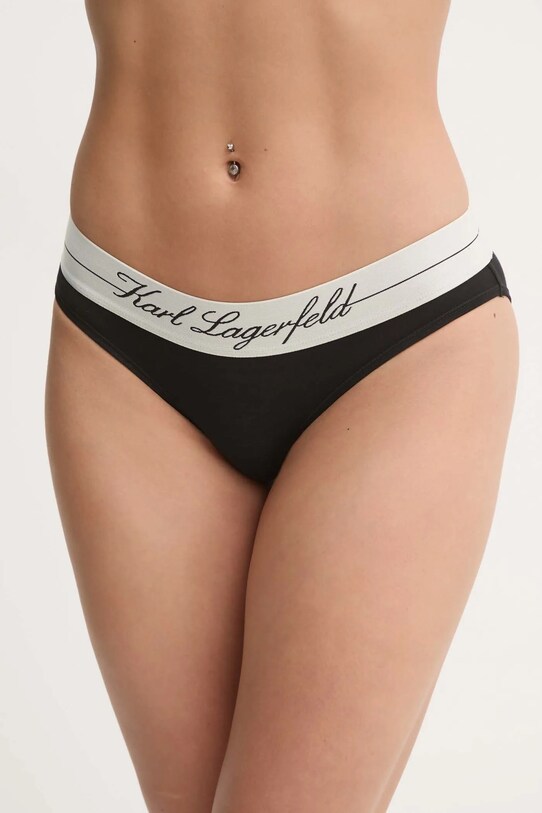 Труси Karl Lagerfeld HOTEL KARL трикотаж чорний A1W47094