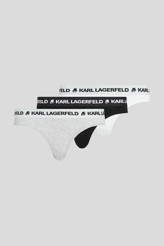Karl Lagerfeld figi bawełniane 3-pack LOGO BRIEF bawełna szary A1W47148