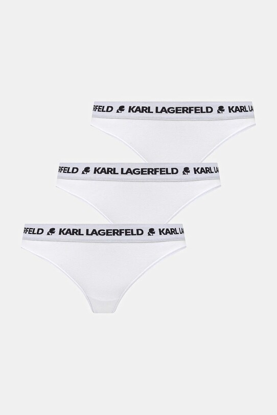 Karl Lagerfeld tanga 3 db sima fehér A1W47149