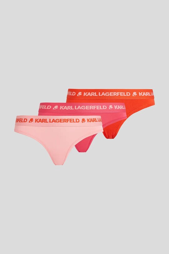Gaćice Karl Lagerfeld 3-pack bez uzorka crvena A1W47157