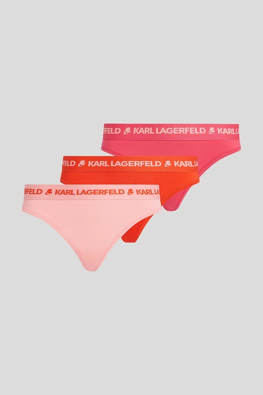 Karl Lagerfeld tanga 3-pack LOGO THONG tanga rosu A1W47158
