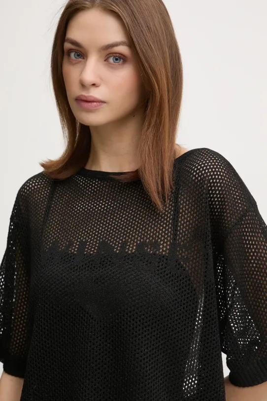 Îmbrăcăminte Twinset tricou de plajă 251LB3QAA negru