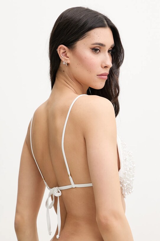Twinset costum de baie din două piese alb 251LMMC22