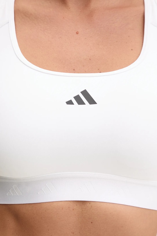 adidas Performance reggiseno sportivo Powerreact Hyperglam IX9253 bianco