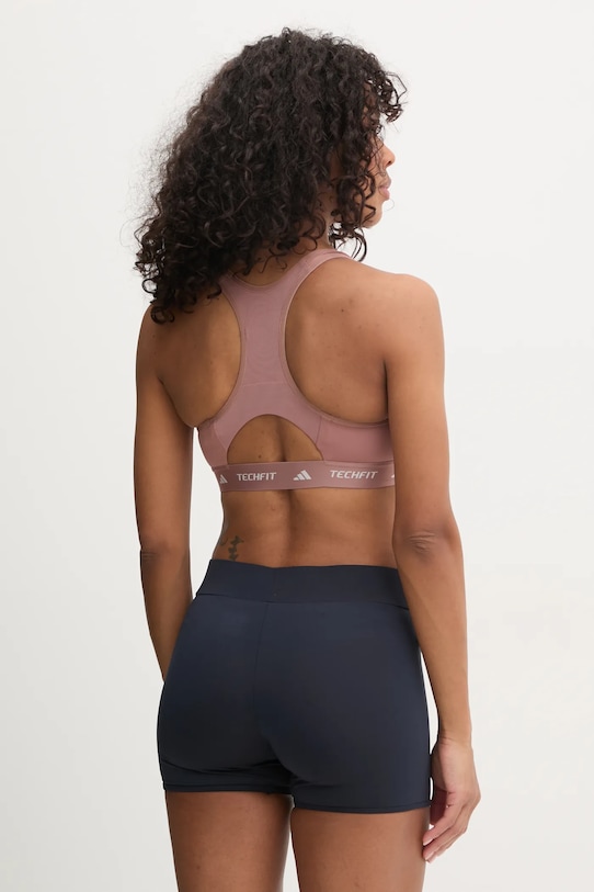 Дрехи Спортен сутиен adidas Performance Techfit JI5567 кафяв