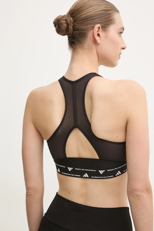 Odzież adidas Performance biustonosz sportowy PowerReact JG1406 czarny