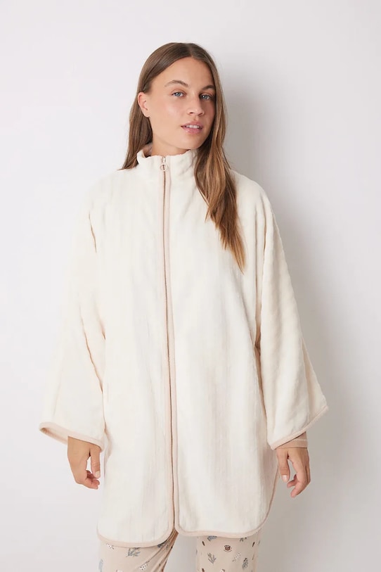 Kućni ogrtač women'secret DAILY TEDDY pletivo bež 4688364