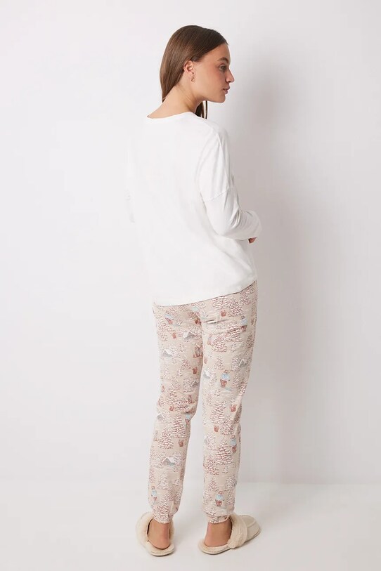 women'secret pijamale de bumbac DAILY TEDDY bej 3598076