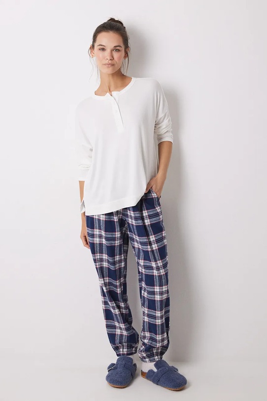 women'secret pantaloni pijama bumbac MIX AND MATCH PERFECT MATCH fund albastru 3708472