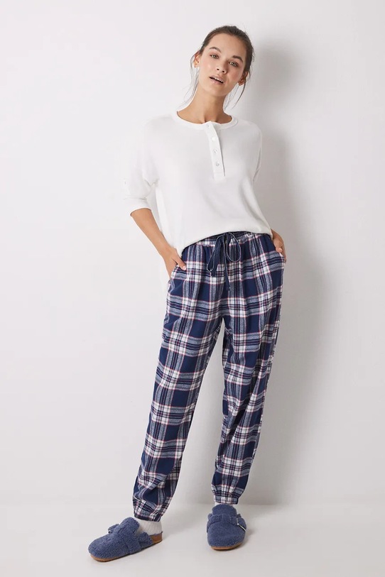 women'secret pantaloni pijama bumbac MIX AND MATCH PERFECT MATCH 3708472 albastru
