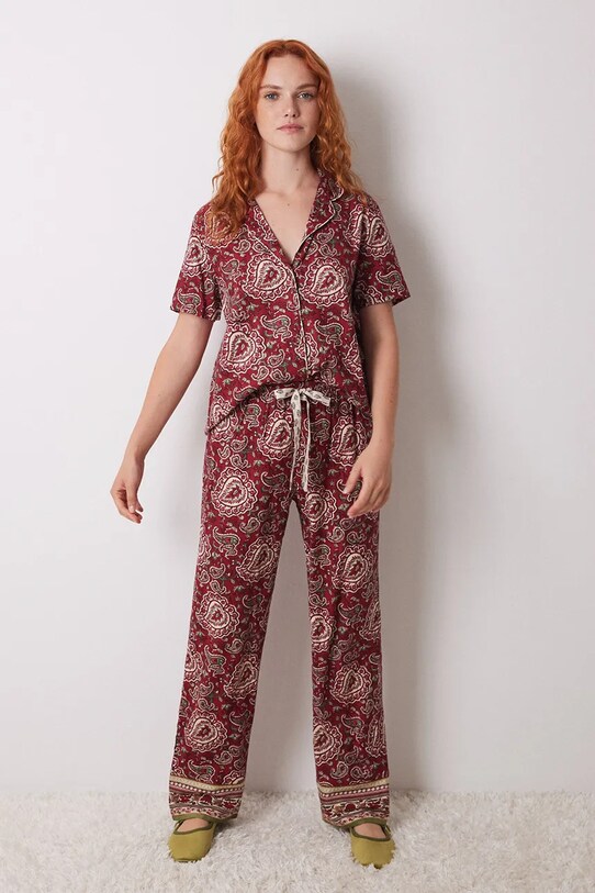 women'secret pijama MIX AND MATCH LOVE ACTUALLY set rosu 4858814