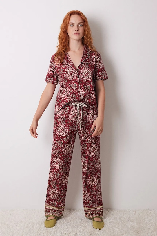 women'secret pijama MIX AND MATCH LOVE ACTUALLY set rosu 4858814