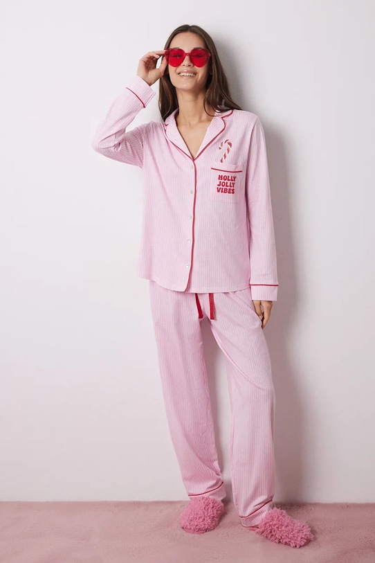 Βαμβακερές πιτζάμες women'secret VERY MERRY βαμβάκι ροζ 3138657