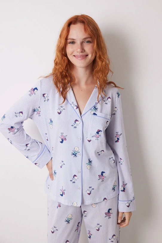 Βαμβακερές πιτζάμες women'secret SNOOPY 3138613 μπλε SS25