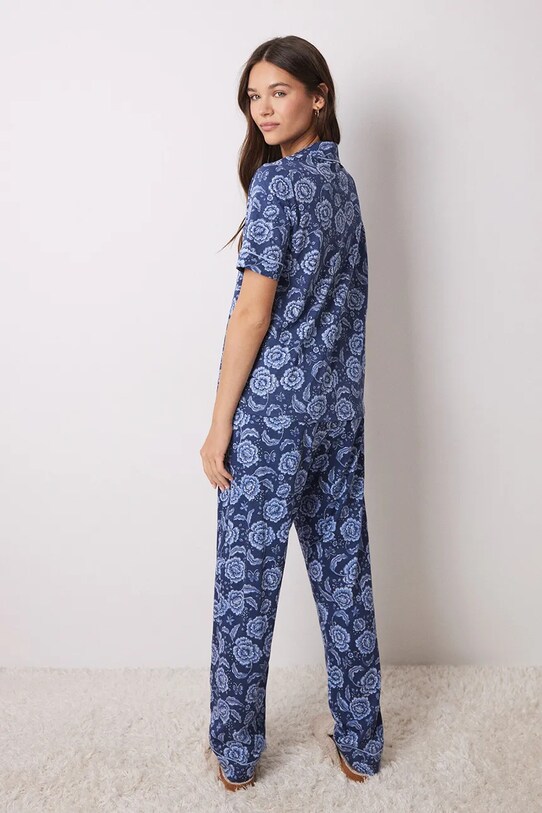 Îmbrăcăminte women'secret pijamale de bumbac MIX AND MATCH HAMPTONS 4858811 albastru