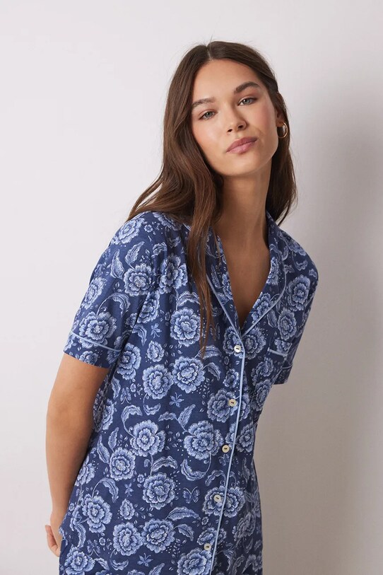 women'secret pijamale de bumbac MIX AND MATCH HAMPTONS albastru 4858811