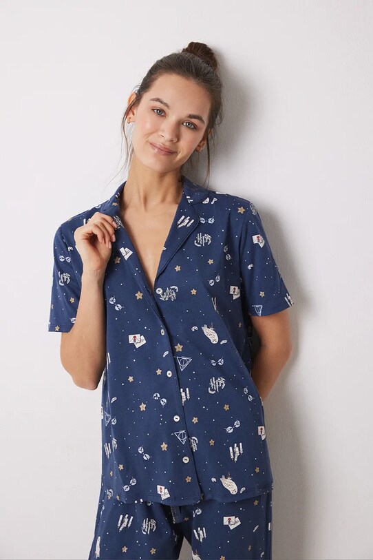 women'secret pigama in lana HARRY POTTER 3138604 blu navy SS25