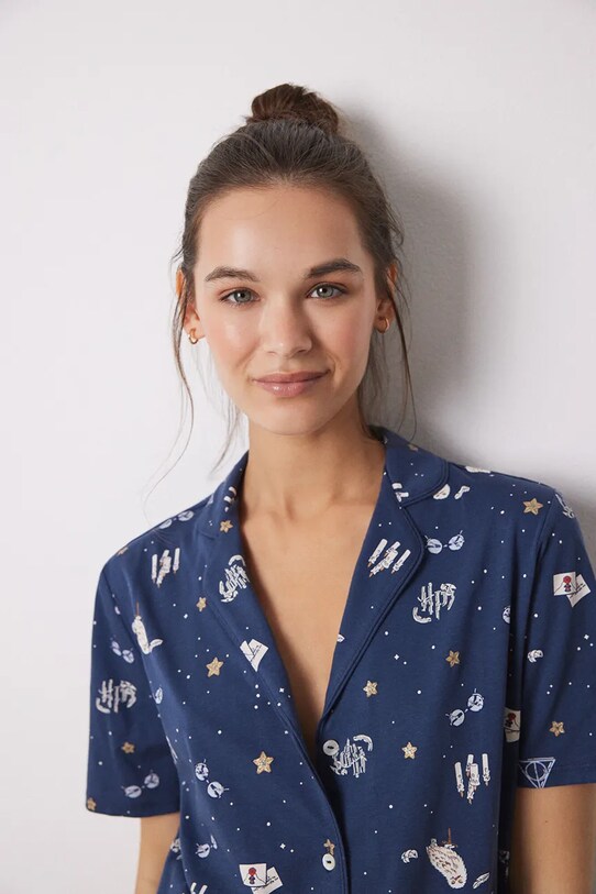 Abbigliamento women'secret pigama in lana HARRY POTTER 3138604 blu navy