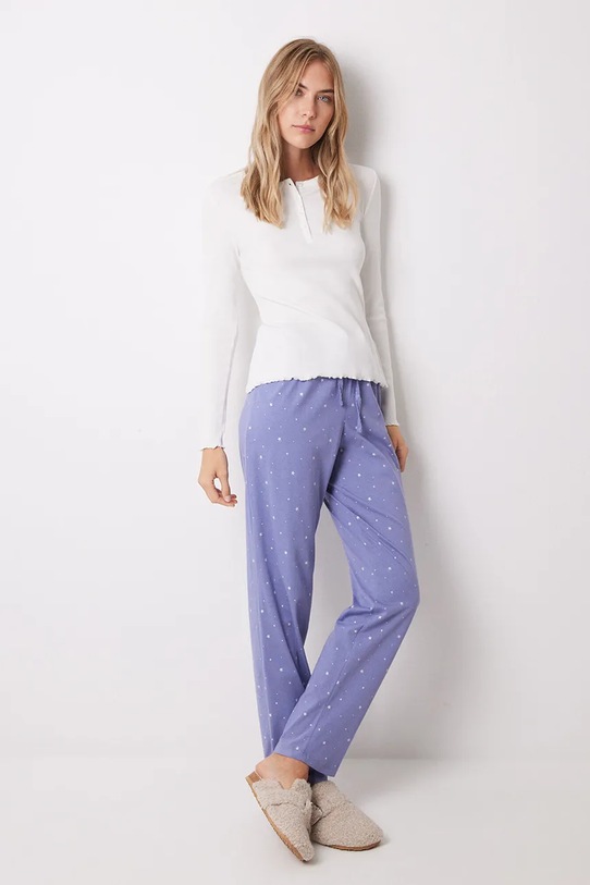 women'secret set de pijama de bumbac WISH set bej 3138593