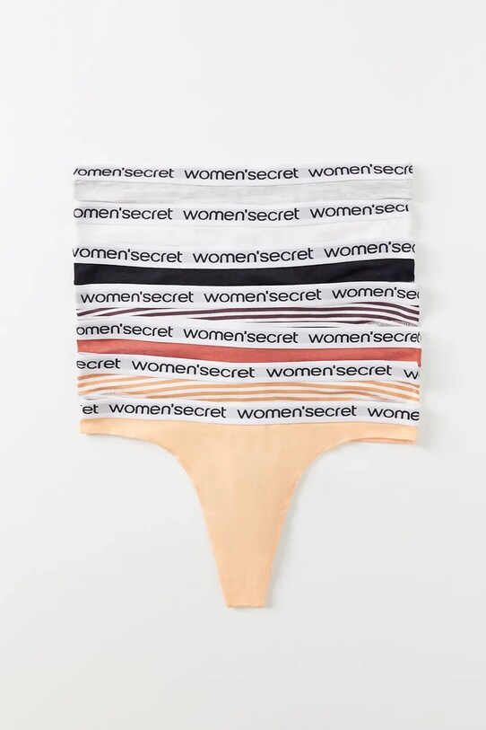 women'secret stringi PACKS 3 7-pack 4938312 beżowy SS25