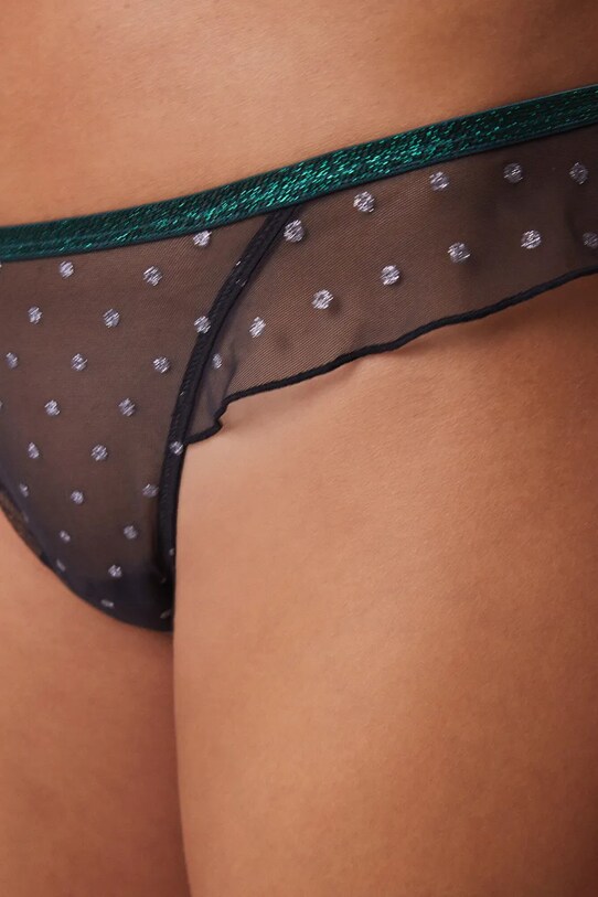 women'secret tanga PARTY CAPSULE 5358631 fekete SS25