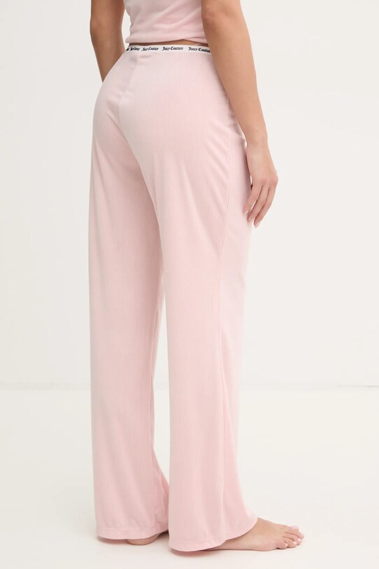 Îmbrăcăminte Juicy Couture pantaloni de pijama VICKY RIB FLARE PANT JCLAS125504 roz
