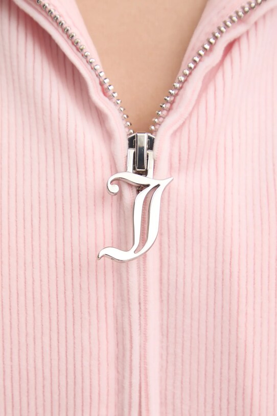 Juicy Couture bluza pijama LIV RIB VELOUR HOODIE JCLBJ125503 roz