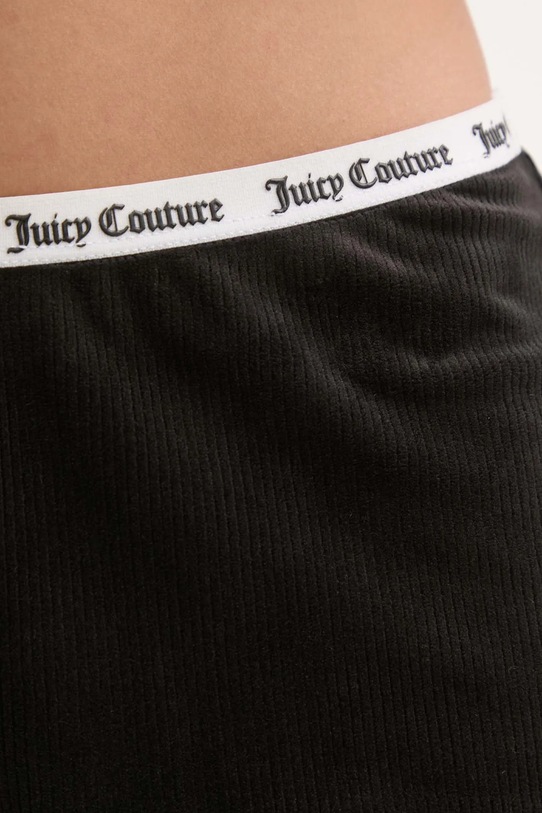 Juicy Couture pantaloni scurti de pijama AUSTYN RIB VELOUR SHORTY negru JCLHS125502