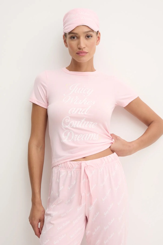 Îmbrăcăminte Juicy Couture pijama JUICY WISHES SHORTSLEEVE PYJAMA SET JCLPJ125663 roz