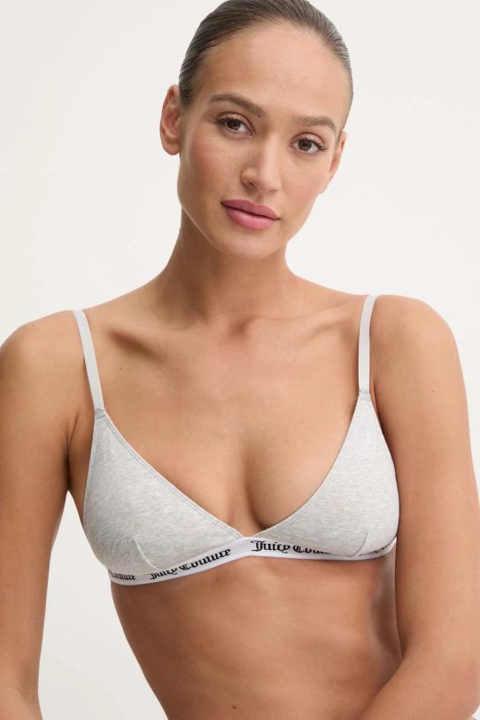 Juicy Couture biustonosz TRIANGLE BRA tkanina szary JCLQB224518